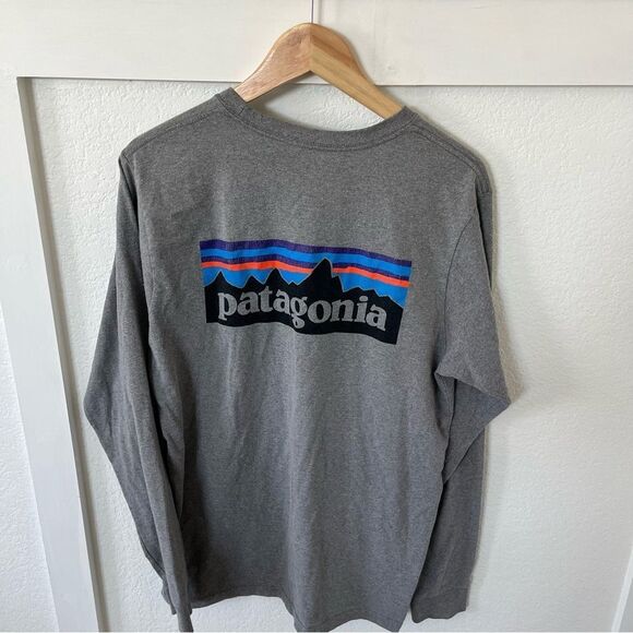 Patagonia Men's Medium Regular Fit P-6 Logo Long Sleeve Tshirt. - Picture 1 of 8
